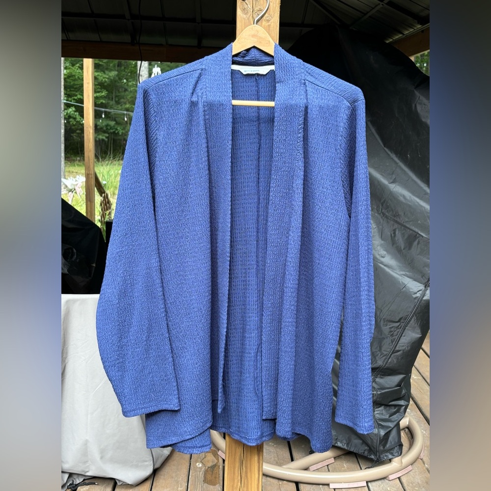 Isaac Mizrahi Textured Navy Jacket 22W
